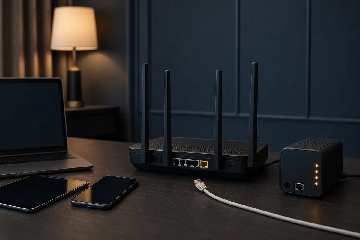 Wi-Fi: Guest network clients can communicate with each other, but cannot connect to the Internet